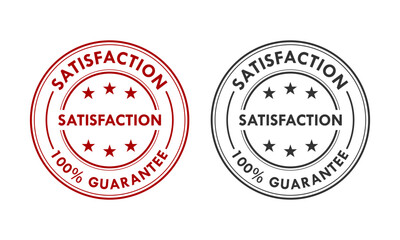 100 percen Satisfaction Guaranteed badge design template illustration