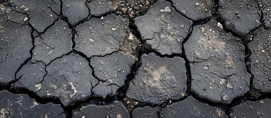 Cracked asphalt texture for background design.