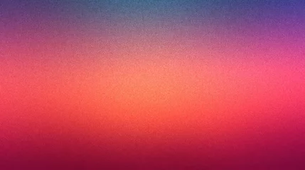 Fotobehang Gradient with a grainy effect, inspired by sunrise or sunset. Grainy gradients style, vintage noise, abstract background © TETIANA