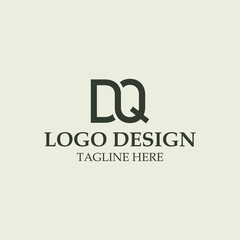 vector design elements for your company logo, letter dq logo. modern logo design, business corporate template. dq monogram logo.