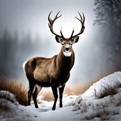 deer in winter