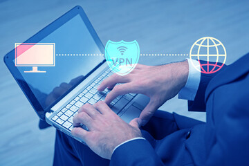 Virtual private network VPN cyber concept