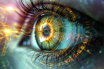 Human Cyborg AI Eye phacoemulsification. Eye protanopia optic nerve lens ophthalmoplegia color vision. Visionary iris color vision deficiency support groups sight lens refraction eyelashes