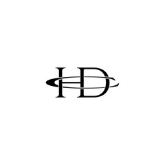 hdc typography letter monogram logo design
