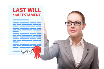 Last will and testament legal concept
