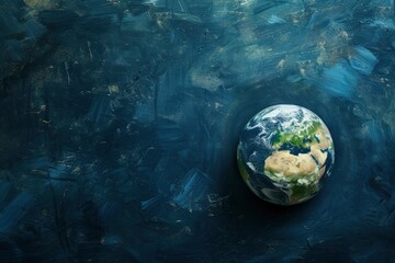earth day, rendered in impressionism style, copy space -  generative ai