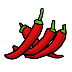 赤唐辛子　イラスト