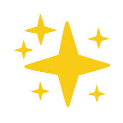 Fototapeta premium Flash sparkle flat star icon.