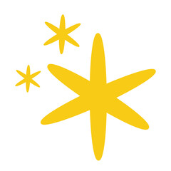 Flash sparkle flat star icon.