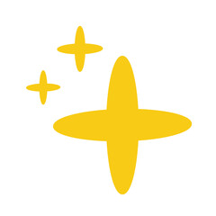 Flash sparkle flat star icon.