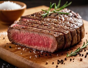 steak on a cutting board 