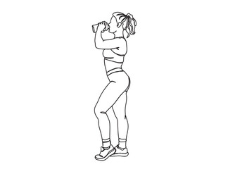 Yoga Girl Single Line Drawing Ai, EPS, SVG, PNG, JPG zip file