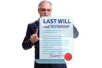 Last will and testament legal concept