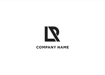 Initial Letter LR Logo Creative Modern Stock Vector