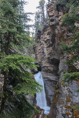 waterfall in the rocky mountains