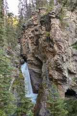 waterfall in the rocky mountains