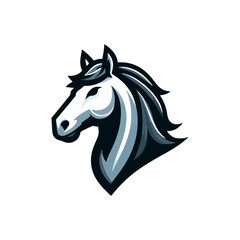 Naklejka premium simple cool horse logo vector illustration