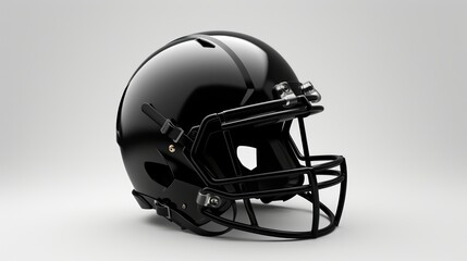 American football black helmet. Neural network AI generated art