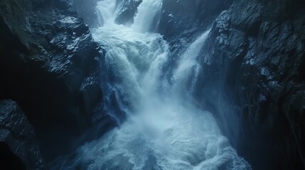 Upper Catabwa Falls - obrazy, fototapety, plakaty