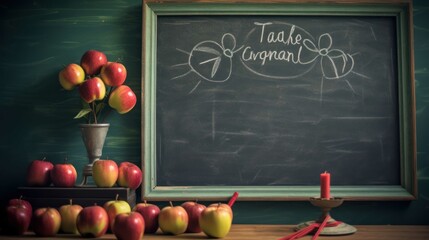 chalkboard with a touching message expressing gratitude to teachers