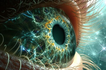 Human Cyborg AI Eye eye socket. Eye optic nerve optic nerve lens hardy rand rittler test color vision. Visionary iris macro sight eye drop compliance eyelashes