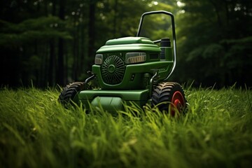 Fast Mower grass. Cutter yard care. Generate Ai