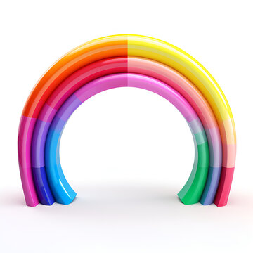 rainbow colored paper art