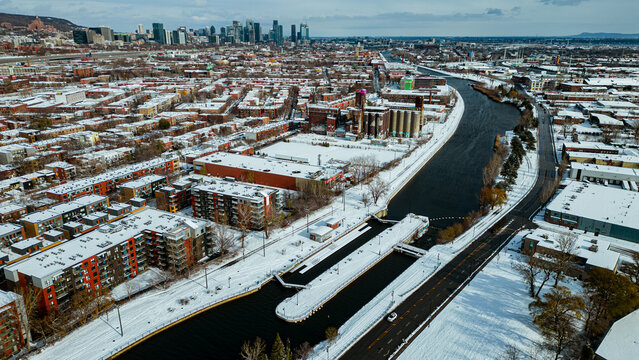 Canal Lachine vue du ciel 