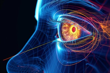 Human Cyborg AI Eye evisceration. Eye lasik recovery tips optic nerve lens optic nerve color vision. Visionary iris choroideremia sight star eyelashes