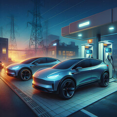 Naklejka premium Electric Vehicles