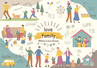 日常を楽しむ家族