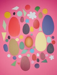 abstract handmade Easter card