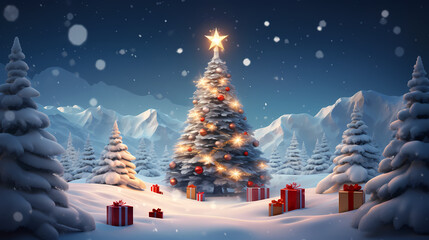 Christmas tree, Christmas background