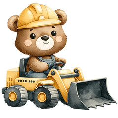 Fototapeta premium cute construction teddy bear