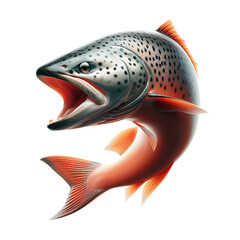 Salmon isolated on transparent background