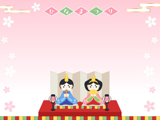 ひなまつり のかわいい飾り枠