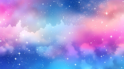 Mysterious star themed gradient background with countless twinkling stars