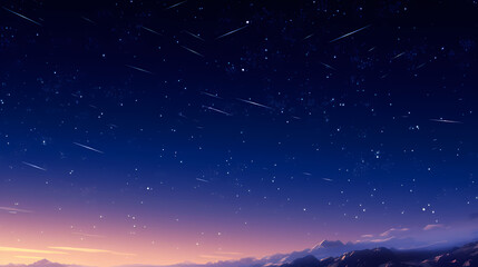 Mysterious star themed gradient background with countless twinkling stars