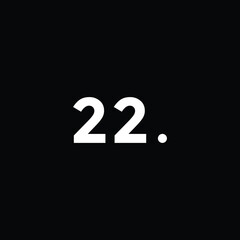 22  birthday anniversary logo design graphic vector