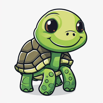 Illustration of a cute turtle