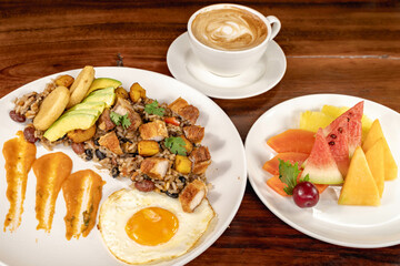 delicious breakfast in colombian hotel