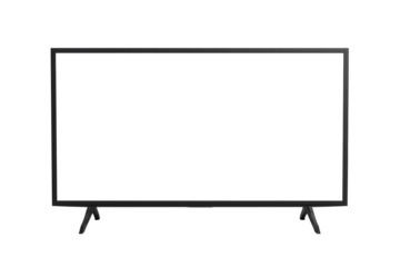 Black TV Mockup on Transparent Background