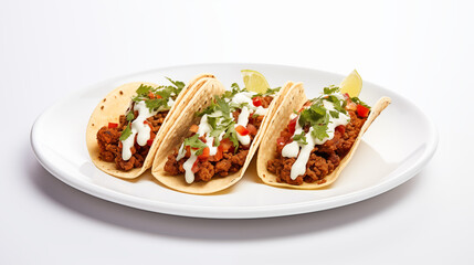 Beautifully Garnished Tacos Plate