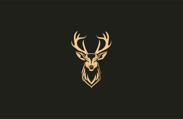 Fototapeta premium Deer vector flat design illustration