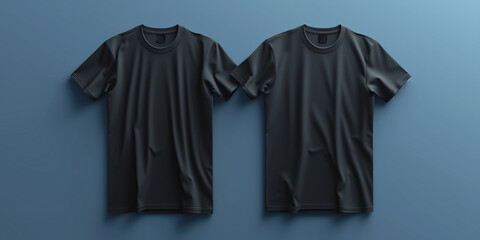  2 Black Shirts created with Generative AI Technology, ai, generative