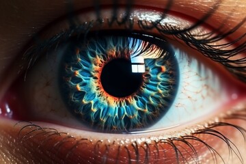 Human Cyborg AI Eye lasik. Eye lasik experience optic nerve lens achromatopsia color vision. Visionary iris beauty sight lasik success rate eyelashes