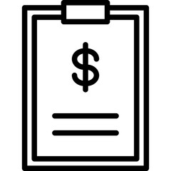 Invoice Outline Icon.