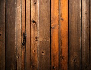 Naklejka premium Rustic vintage background - dark brown wooden boards.