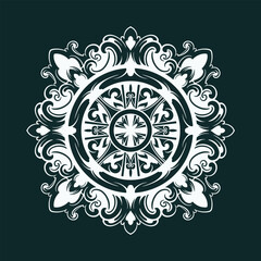 Vector vintage mandala ornament or flower