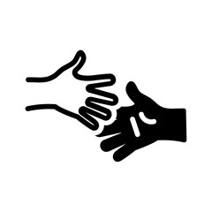 Vector solid black icon for Join us